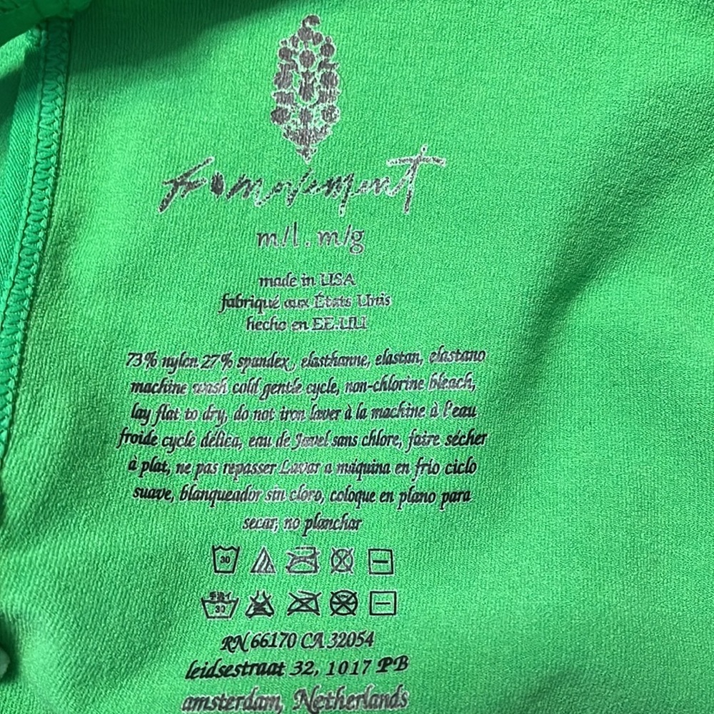 Free People Movement Good Karma Onesie Spring Green M/L NEW - Picture 4 of 4